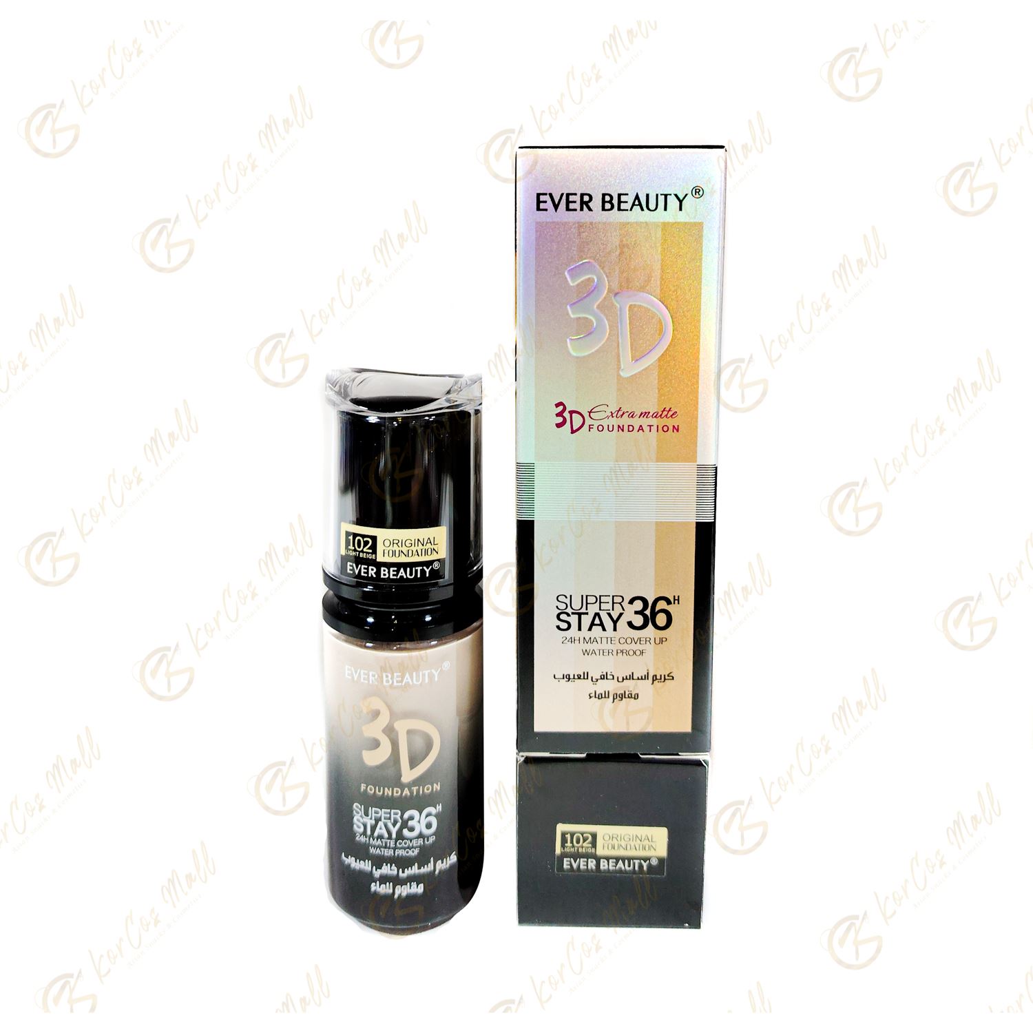 Fond de Teint 3D Ever Beauty - Tenue Extrême et Couverture Parfaite